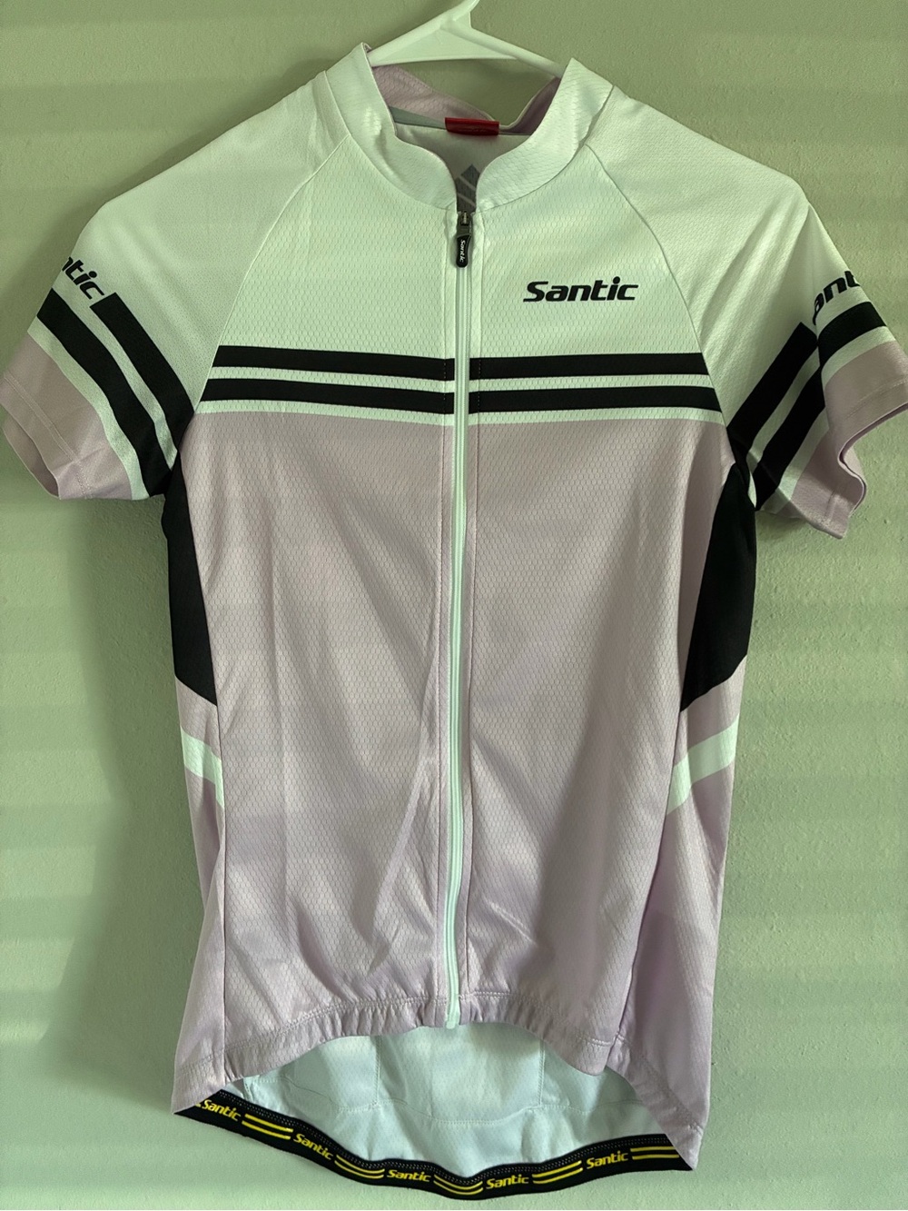 Santic Women's Short Sleeve Cycling Jersey - Light Pink/White